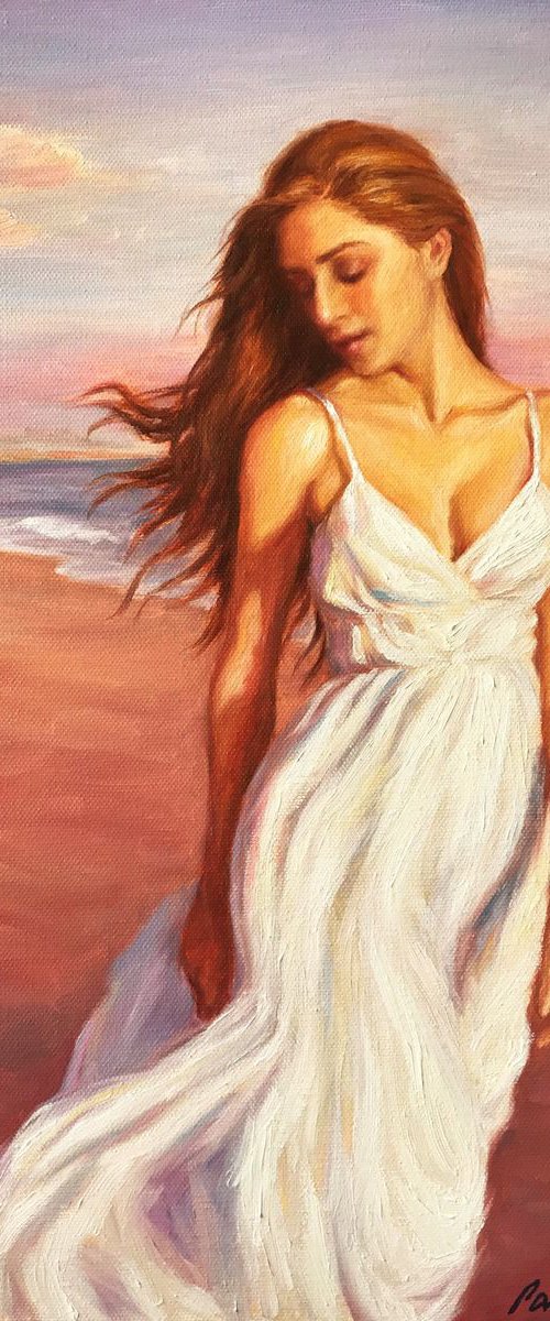 Woman at the Beach by Pat Kelley
