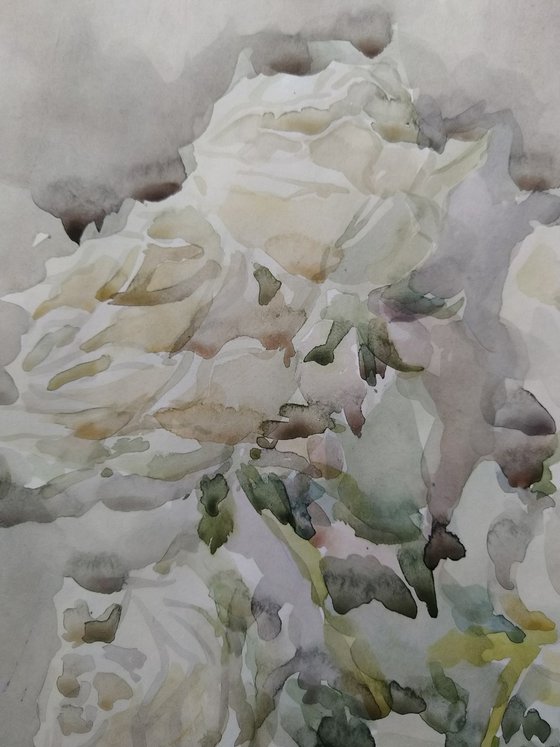 Roses. Original watercolour painting.