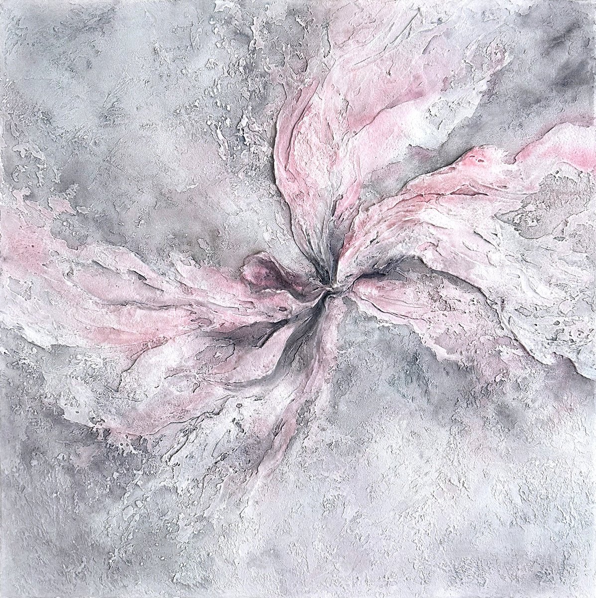 Floral textured art by Olga Grigo