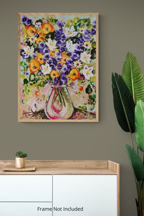 Lilies and Larkspur