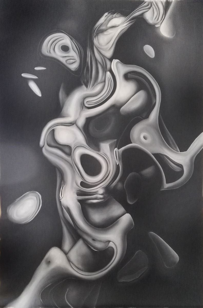 Surrealistic Acrylic Painting , Uomec By Stefano Mazzolini, 36 X 51, Artwork For Sale On Artfinder