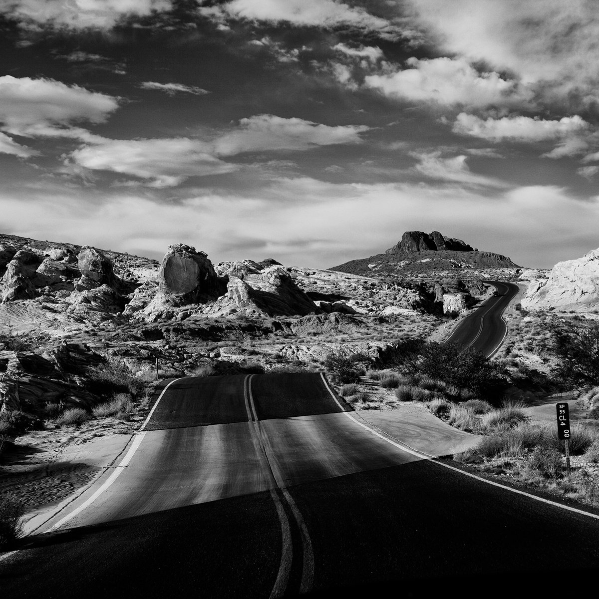 Photorealistic Landscape Photograph By Heike Bohnstengel, 16 X 16, Valley Of Fire Drive, Nevada, Original Artwork