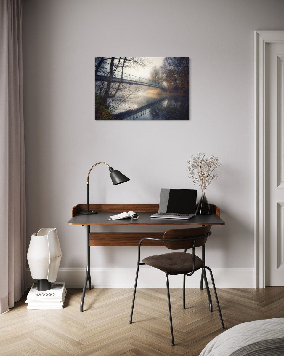 Photorealistic Cityscapes Photograph By Vlad Durniev, 35 X 24", Echoes Of Stillness, Original Artwork