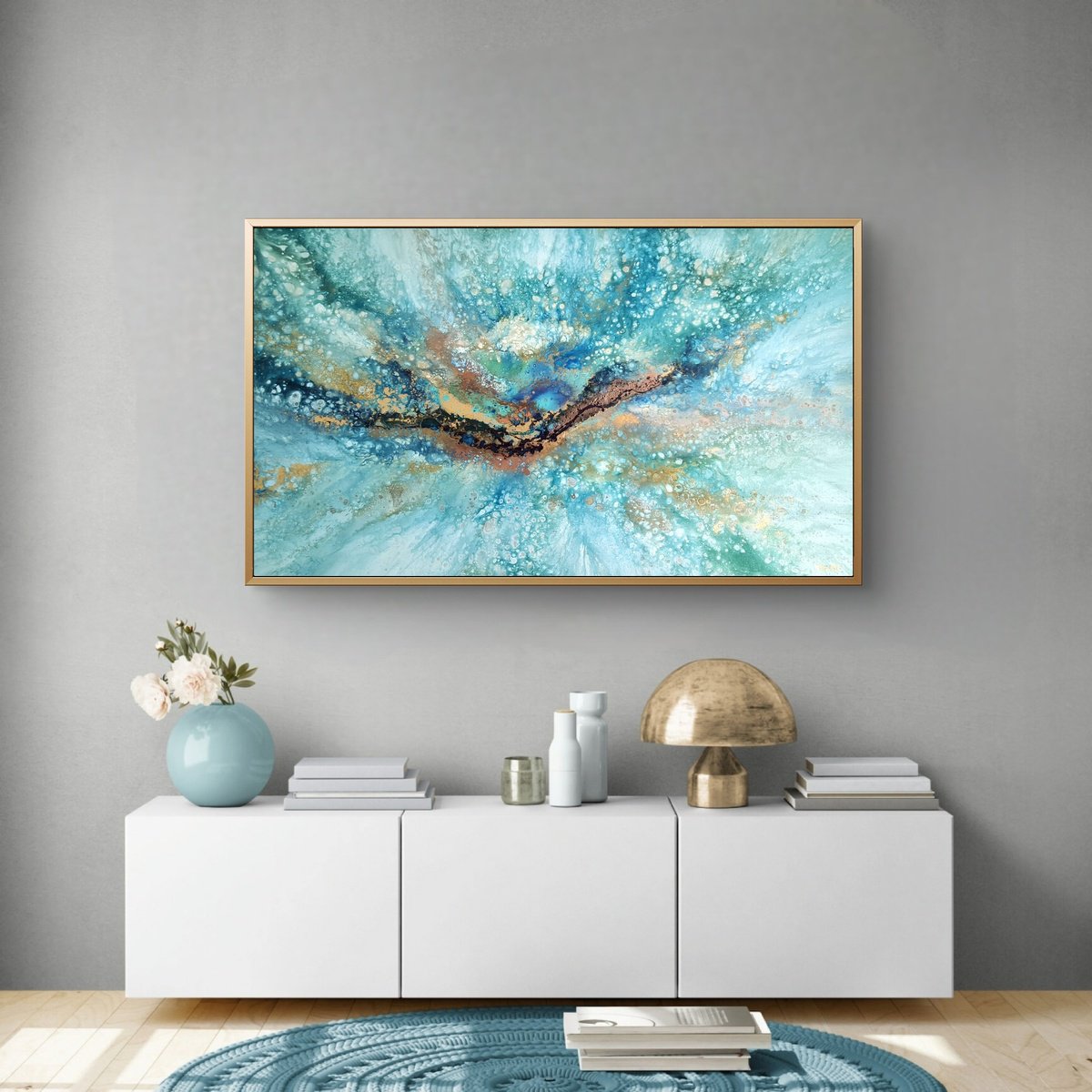 Abstract Acrylic Painting By Eleni Denart, 47 X 28, Muses