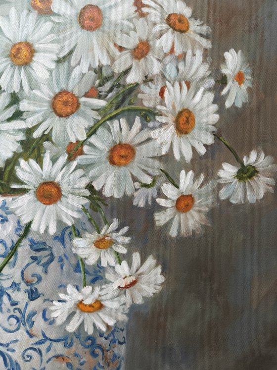 Daisies bouquet . Still life