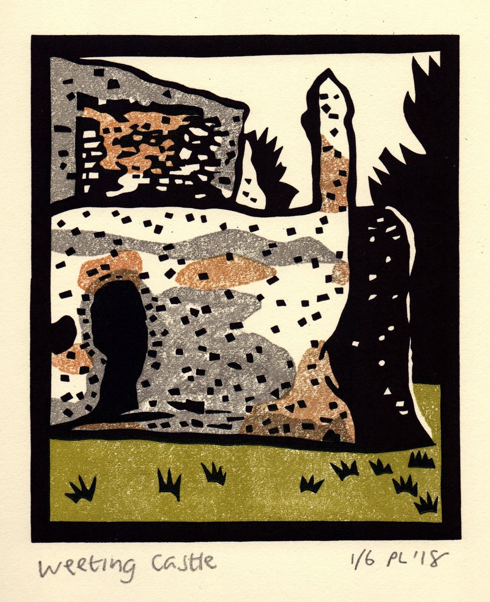 Graphic Print , Weeting Castle By Peter Long, 11 X 13, Artwork For Sale On Artfinder