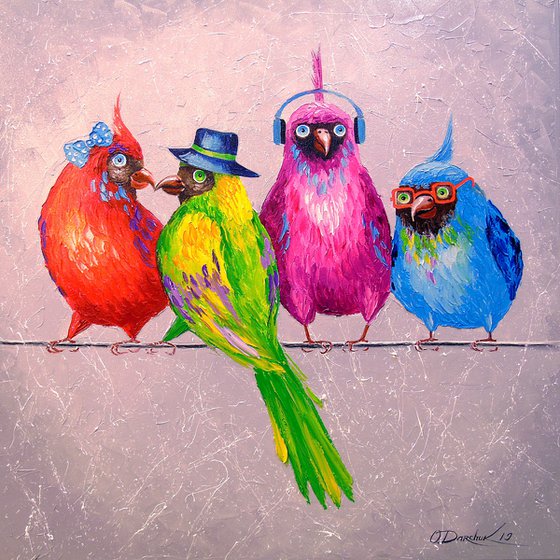 A merry company of parrots