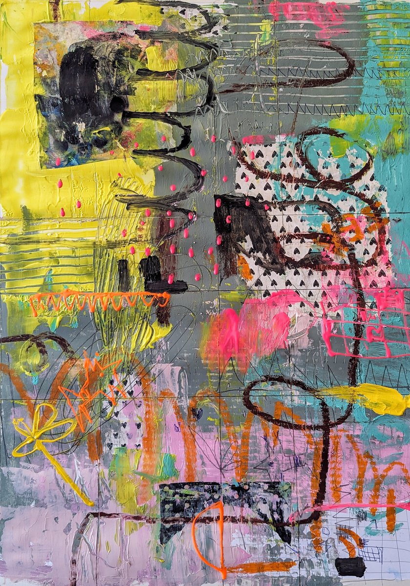 Abstract Painting By Jenny Furman, 19 X 27, Creating A Dream, Original Artwork