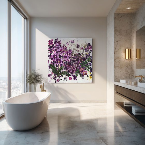 Beautifully Entangled, Purple Orchids