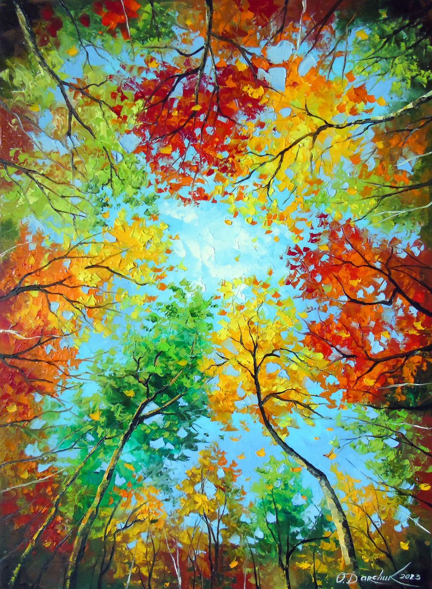 In The Autumn Forest By Olha Darchuk, 22 X 30, Artwork For Sale On Artfinder