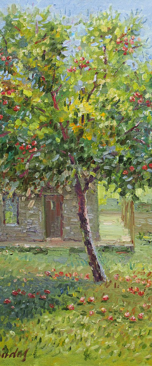 The apple tree with fruit by Liudvikas Daugirdas