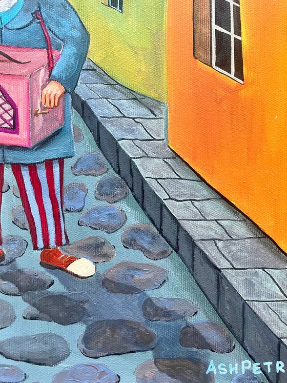Organ grinder and clown