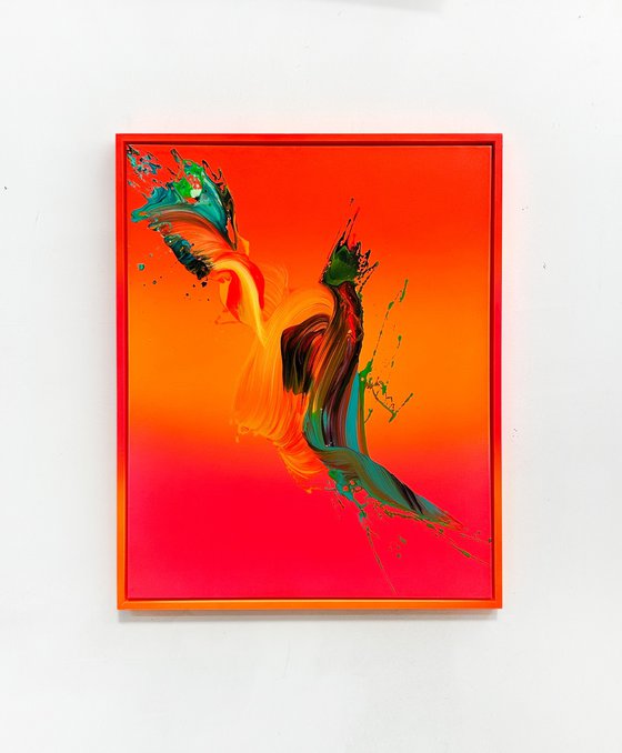 mounted in flame