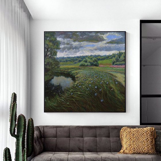 Variable Wind - large summer landscape painting