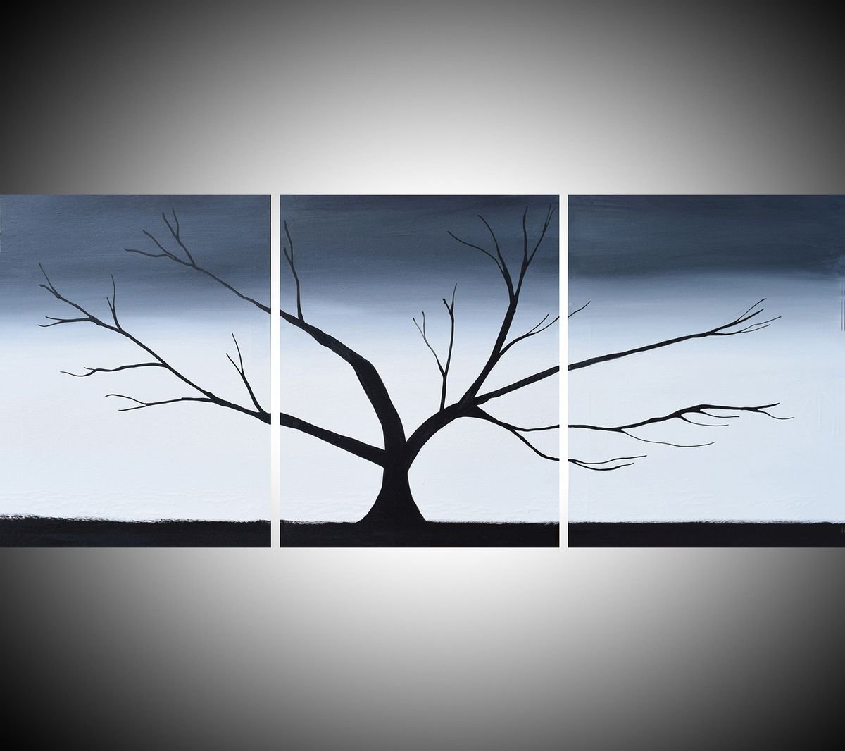 triptych black and white 3 panel wall art color Artfinder