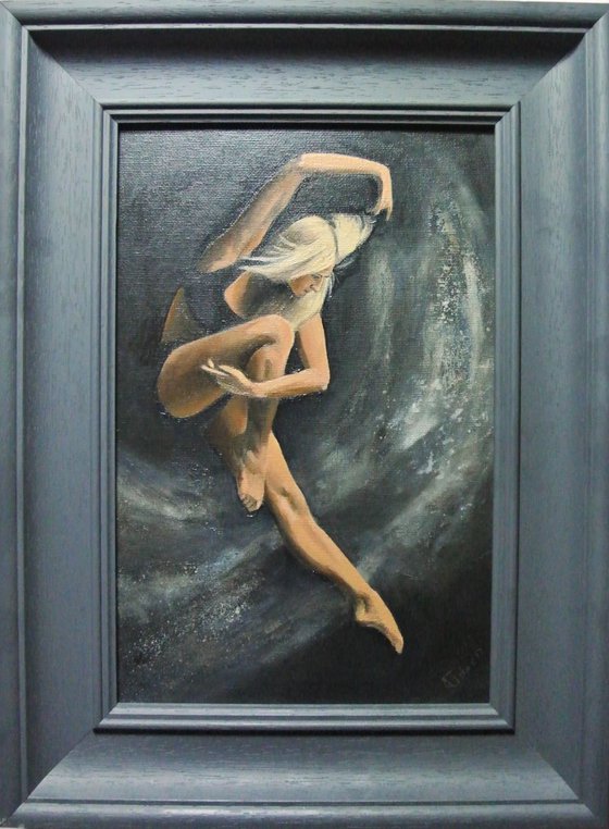 Ballet Study, Ballerina, Dance, Framed and Ready to Hang