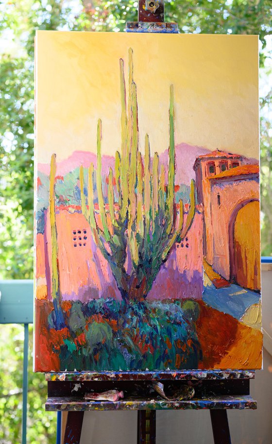 Cactus and Hispanic House