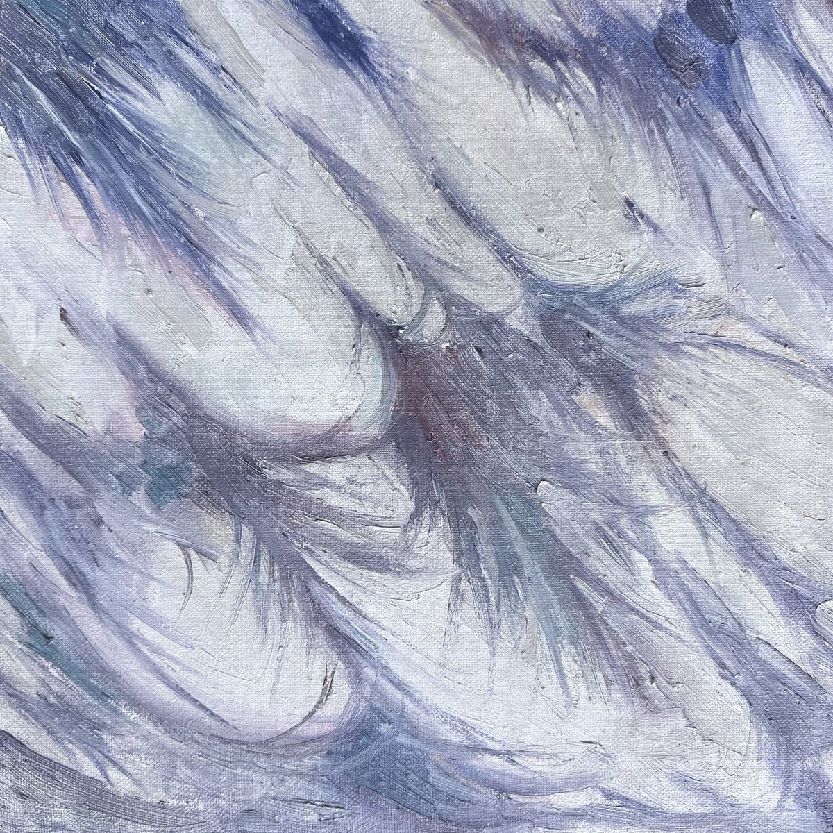 Expressive Abstract Oil Painting By Nataliya Lemesheva, 12 X 12", Shadow 18, Original Artwork