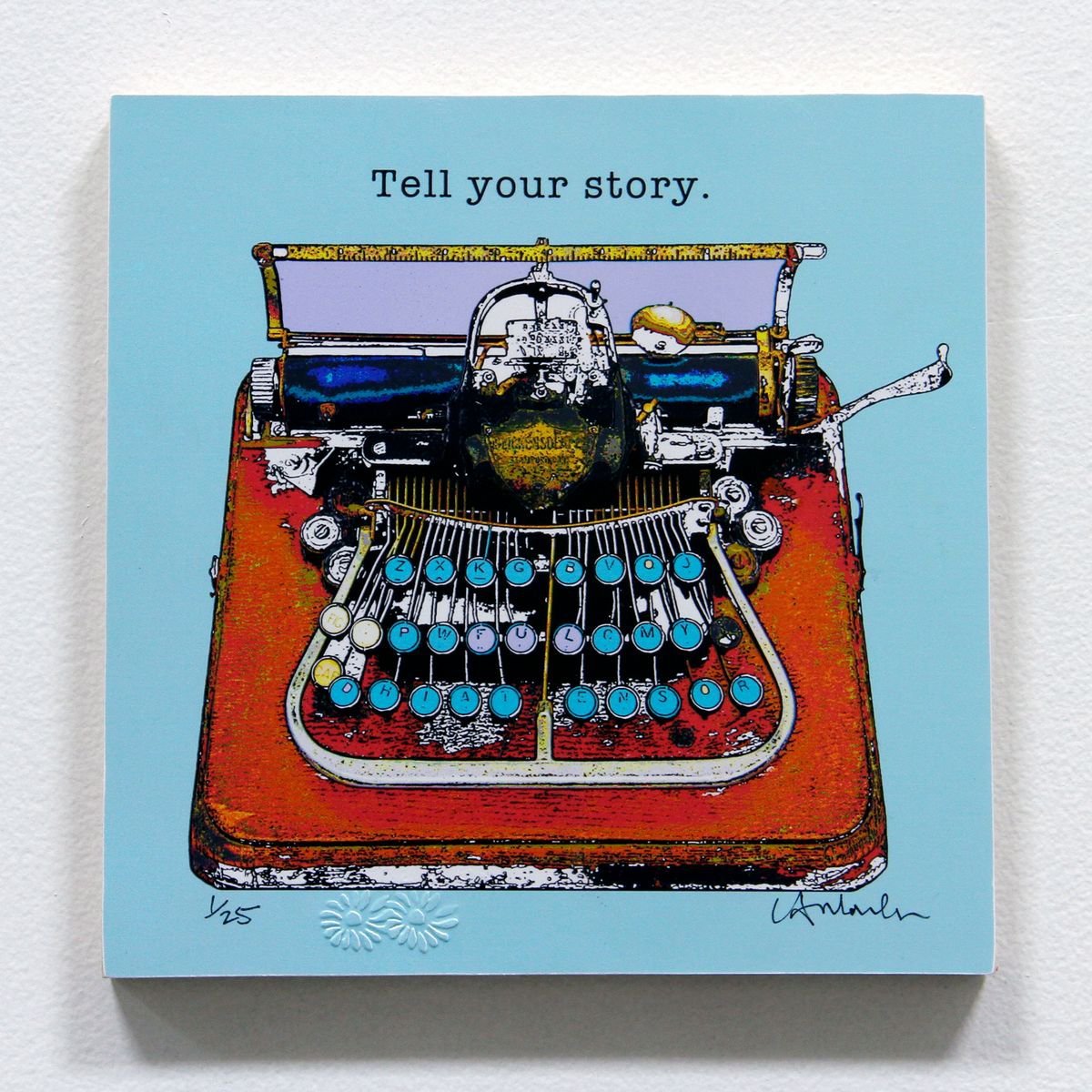 Original Vintage Typewriter Art - Tell your story. by LA Marler