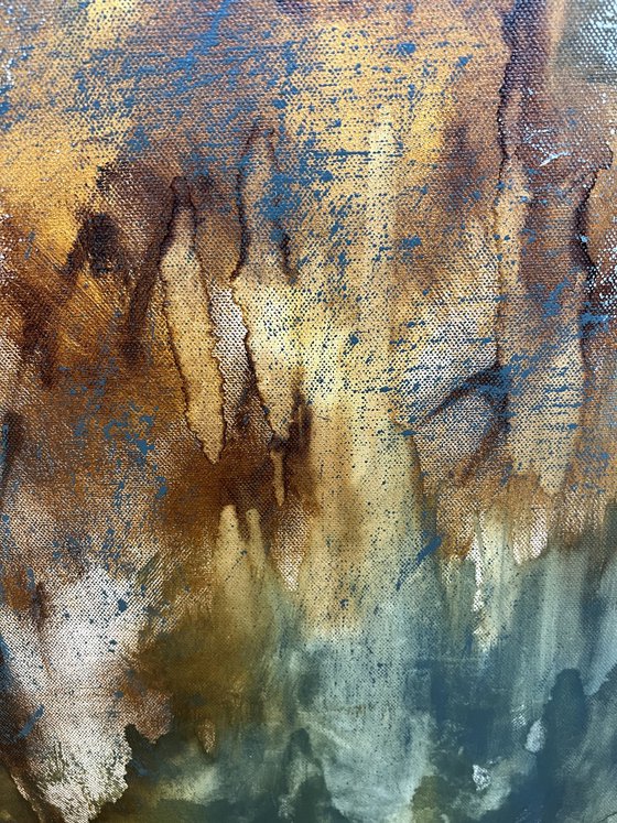 Textured abstraction with gold.