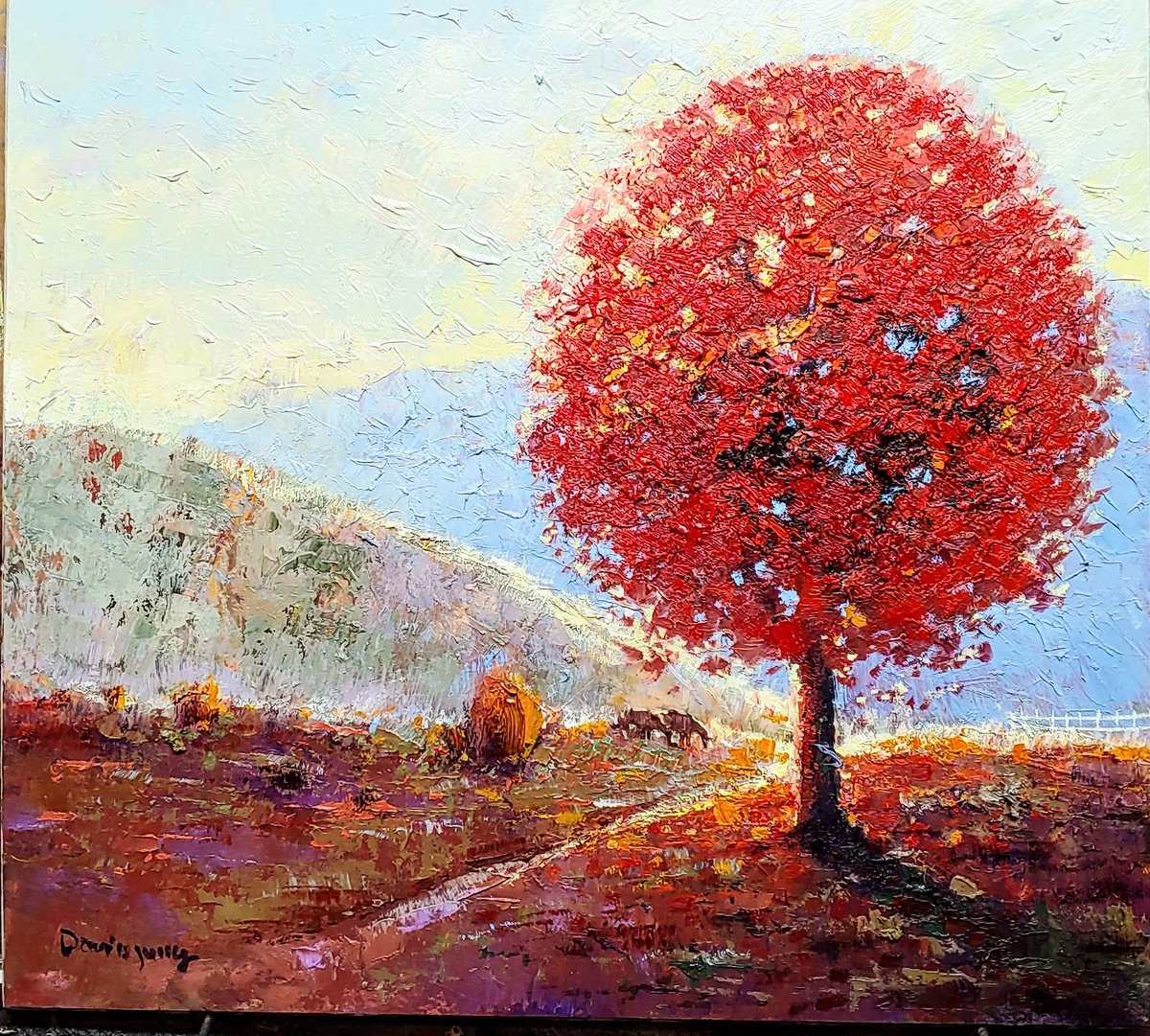 Red tree,,, by David Jang