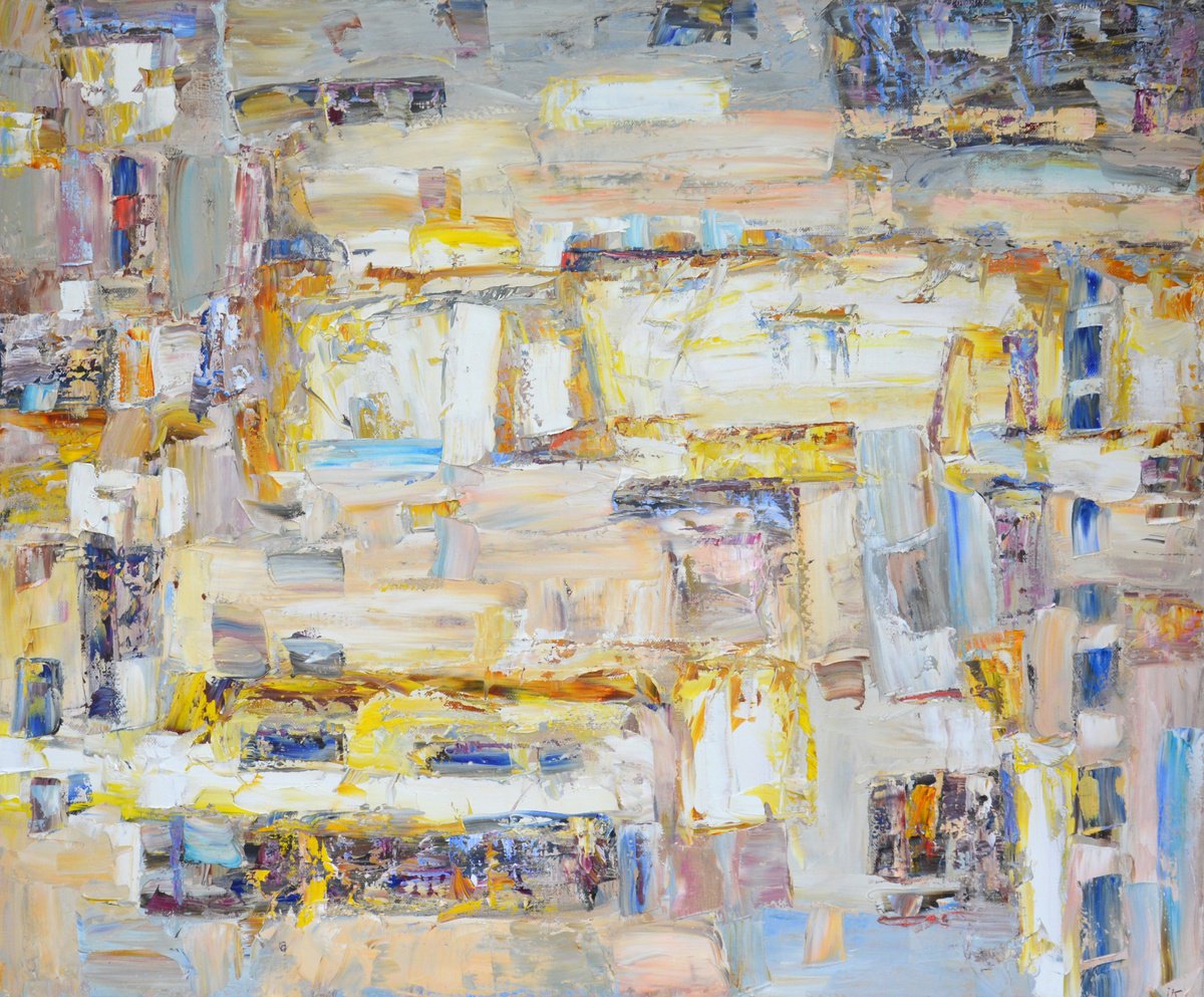 Abstract Oil Painting By Iryna Kastsova, 47 X 39, Abstraction 12, Original Artwork