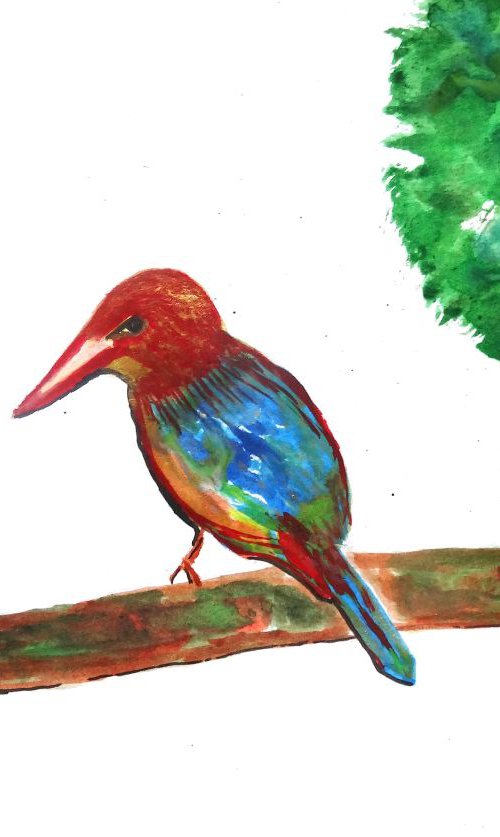 Colourful Bird II by Kumi Muttu
