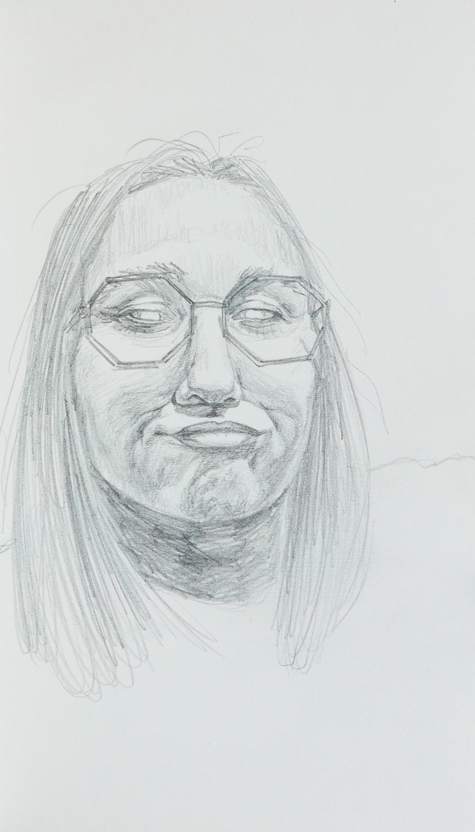 Face sketch July 22 by Karina Danylchuk