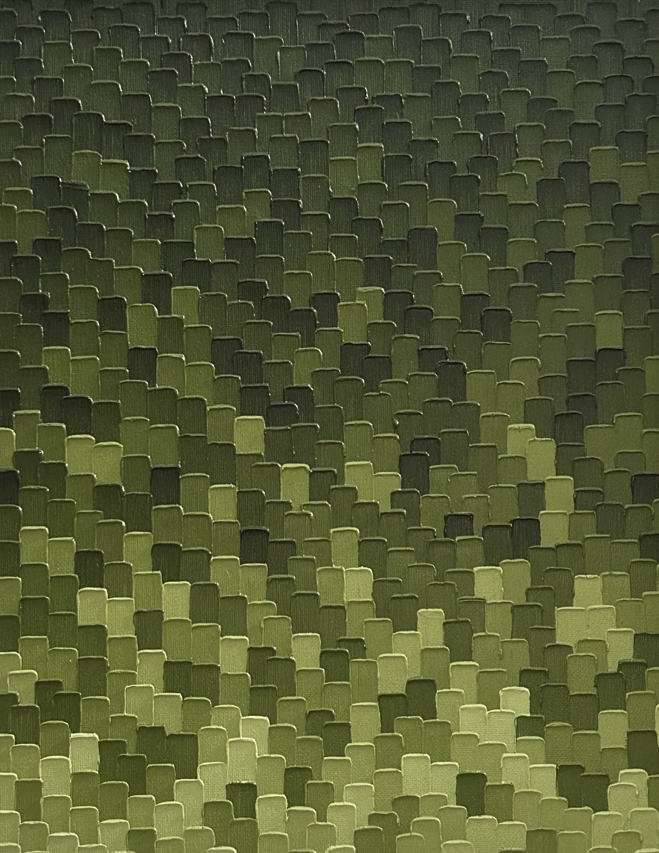 Organic Abstract Oil Painting By Meredith B. Studios, 16 X 20", Dried Oregano, Original Artwork