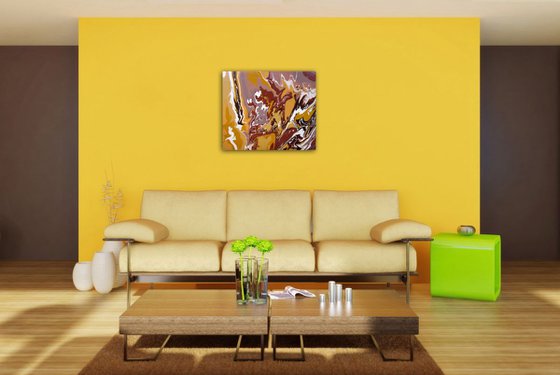 "Autumn Foliage" Abstract painting on canvas 60 x 70cm