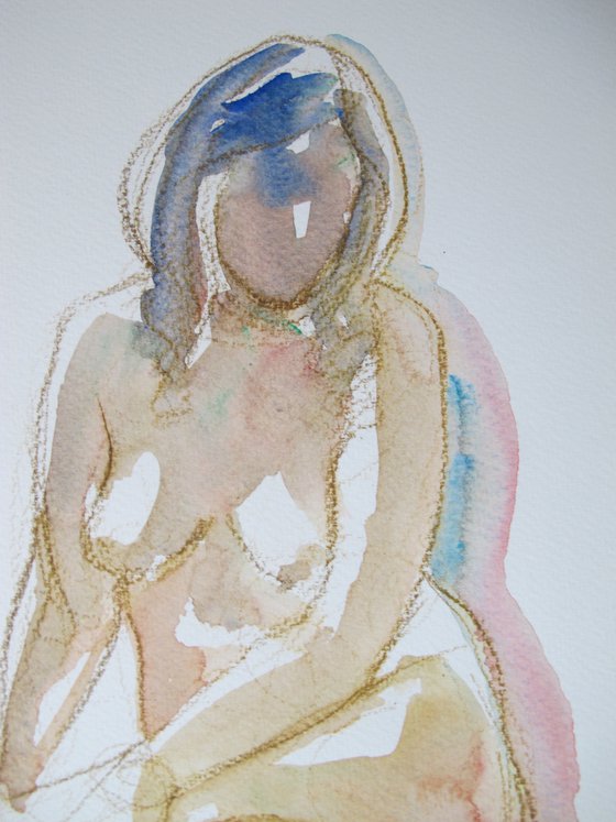 Seated female nude