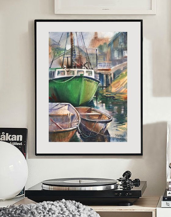 Fishing boats.