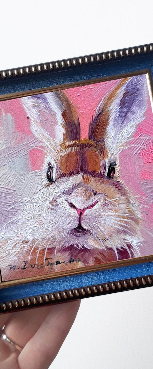 Rabbit portrait by Nataly Derevyanko