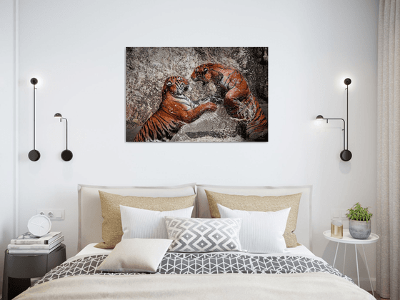 Savage Duel-Tiger wall art