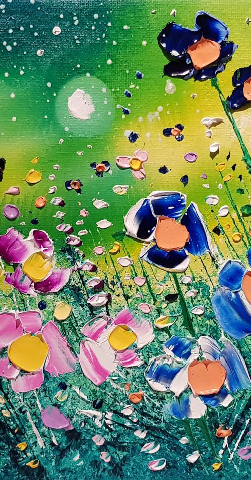 "Northern Lights & Meadow Flowers in Love" by Phil Broad
