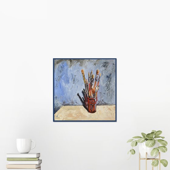 Artist"s paint brushes.