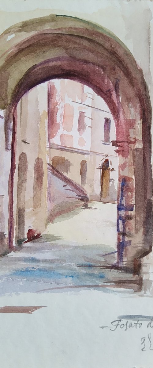 Italian sketch. Fosato di Vico Gubbio 2 by Irina Bibik-Chkolian