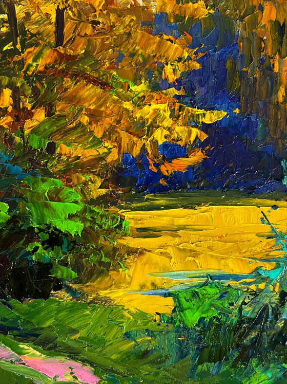 Autumn Evening River Bank