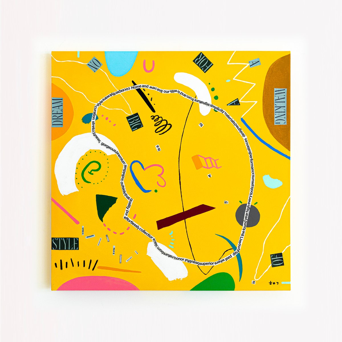 Abstract Acrylic Painting By Hyunah Kim, 36 X 36, Joi, Original Artwork