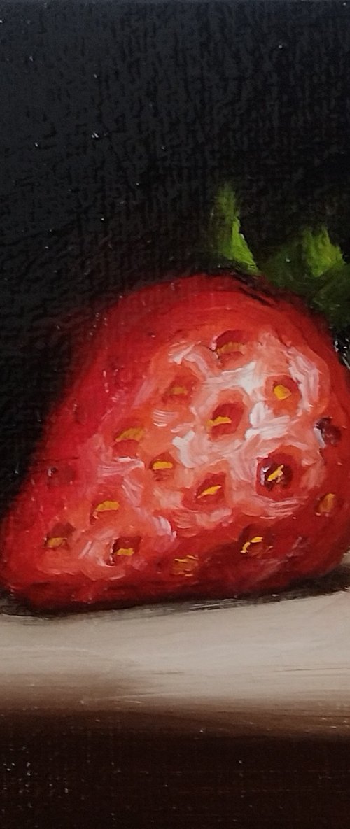 Little Strawberry still life by Jane Palmer Art
