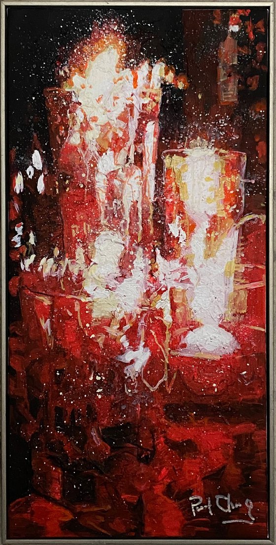 Candlelight and Wine Glasses