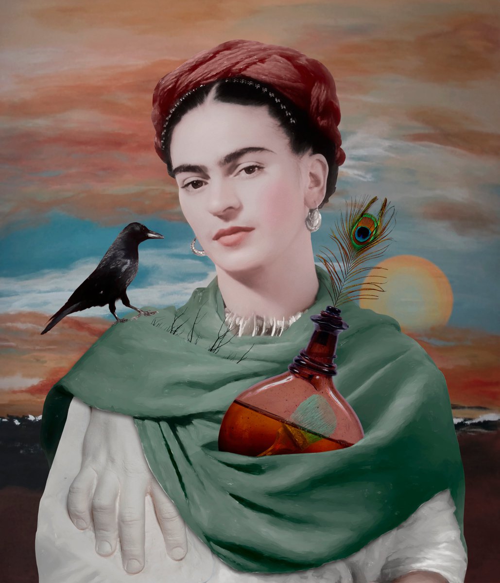 Portrait of Frida Kahlo (No:4) by Tan Tolga Demirci