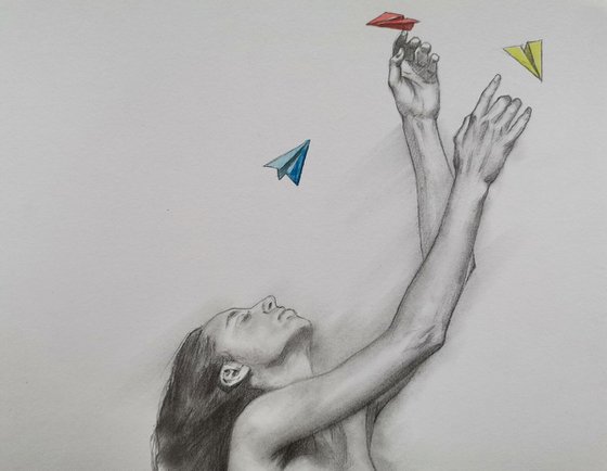 Color paper plane