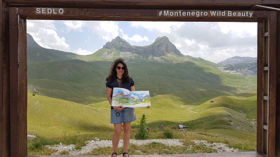 Diptych Mountains of Montenegro.