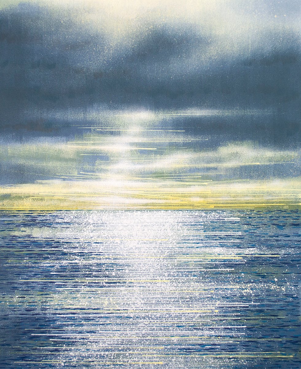  Seascape With Winter Sunset By Marc Todd, 18 X 22, Artwork For Sale On Artfinder