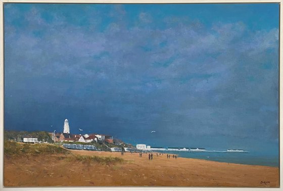 Storm Over Southwold - Framed Oil Painting 30" x 20"