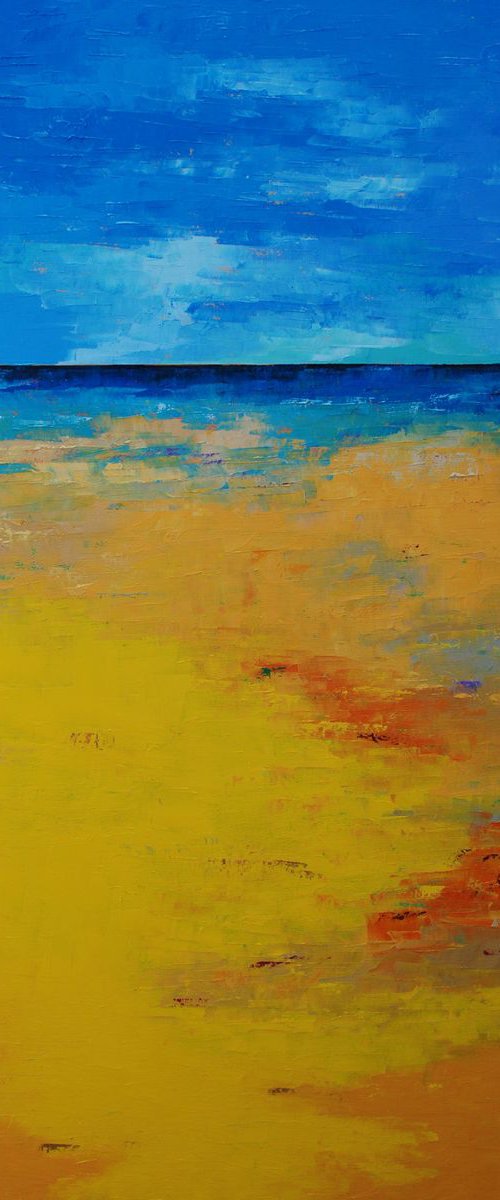 Yellow Beach I (ref#:1239-40P) by Saroja van der Stegen