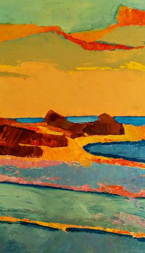 The Begnning,( a new day) Seascape by Padmaja Madhu