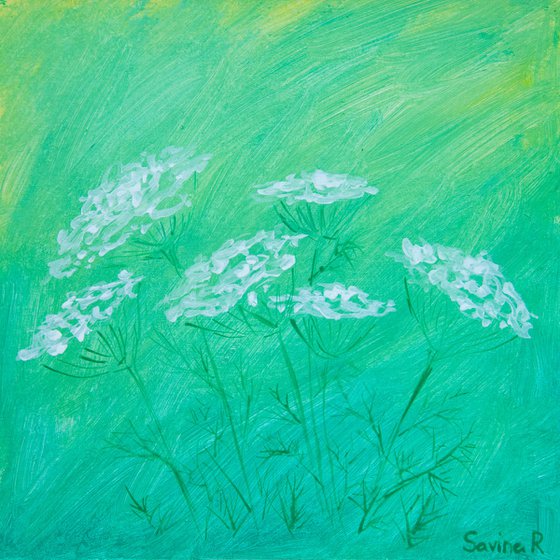 White wildflowers