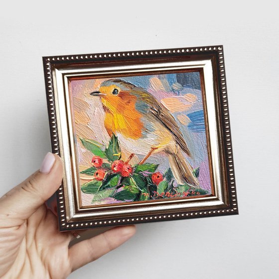 Robin bird painting